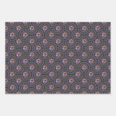 Whimsical Aries Astrologie Mandala Art Deco Fans Geschenkpapier Set (Vorderseite)