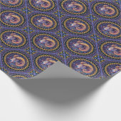 Whimsical Aries Astrologie Mandala Geometric Tile Geschenkpapier (Ecke)