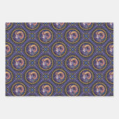 Whimsical Aries Astrologie Mandala Geometric Tile Geschenkpapier Set (Vorderseite)