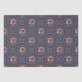 Whimsical Aries Astrologie Mandala Geometric Tile Seidenpapier