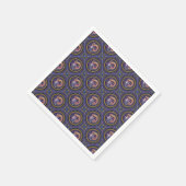 Whimsical Aries Astrologie Mandala Geometric Tile Serviette (Ecke)