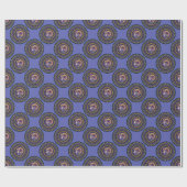 Whimsical Aries Zodiac Sign Polka Dot Mandala Geschenkpapier (Flach)
