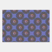 Whimsical Aries Zodiac Sign Polka Dot Mandala Geschenkpapier Set (Vorderseite)