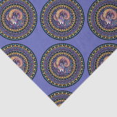 Whimsical Aries Zodiac Sign Polka Dot Mandala Seidenpapier (Detail)