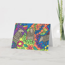 Whimsical Armadillos Grußkarte Karte