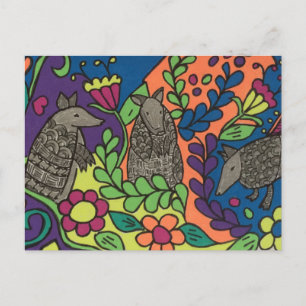 Whimsical Armadillos Postkarte