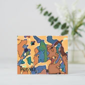 Whimsical Art Animal Farm Post Card von PiCassieO Postkarte (Stehend Vorderseite)
