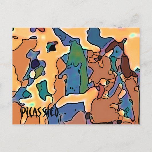 Whimsical Art Animal Farm Post Card von PiCassieO Postkarte (Vorderseite)