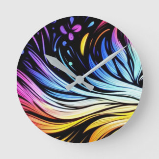 Whimsical Art auf 8" Runde Wanduhr
