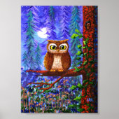Whimsical Art Forest Moon Creationarts Poster (Vorne)