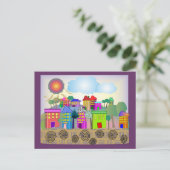 Whimsical Art Gifts "Summer Hütten" von g. Gabel Postkarte (Stehend Vorderseite)