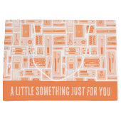 Whimsical Art liefert Orange Muster kreativ Große Geschenktüte (Vorderseite)