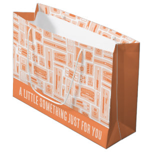 Whimsical Art liefert Orange Muster kreativ Große Geschenktüte