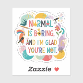 Whimsical Art Teacher Creative Quote Design Aufkleber