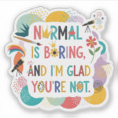 Whimsical Art Teacher Creative Quote Design Aufkleber (Vorderseite)