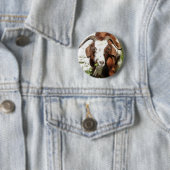 Whimsical Artistic Portrait of a Goat Grazing Button (Beispiel)