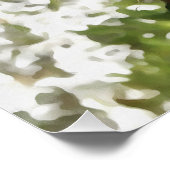 Whimsical Artistic Portrait of a Goat Grazing Poster (Ecke)