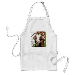Whimsical Artistic Portrait of a Goat Grazing Schürze