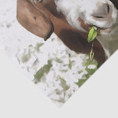 Whimsical Artistic Portrait of a Goat Grazing Seidenpapier (Ausschnitt)