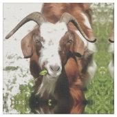 Whimsical Artistic Portrait of a Goat Grazing Stoff (Nahaufnahme)
