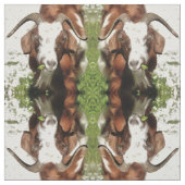 Whimsical Artistic Portrait of a Goat Grazing Stoff (Muster)