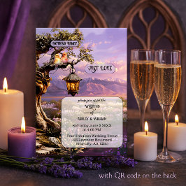 Whimsical Artistic Romantic Lavender Wedding Einladung