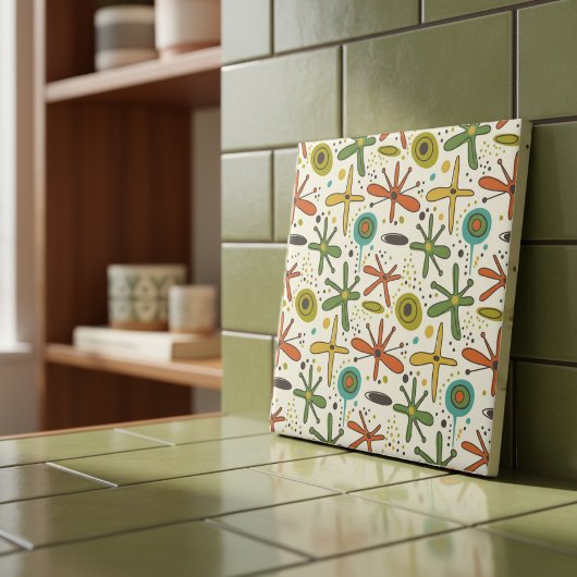 Whimsical Atomic Era Seamless Pattern #7 ID1224 Fliese