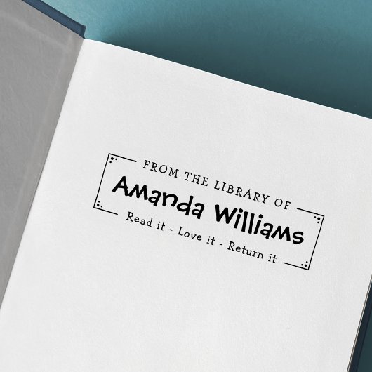 Whimsical aus der Bibliothek des Buchzeichens Gummistempel