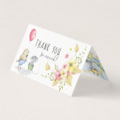 Whimsical Autumn Animals Baby Showroom Vielen Dank Visitenkarten (Vorderseite)