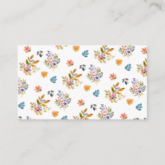 Whimsical Autumn Baby Showcard Reservierungskarte Begleitkarte (Rückseite)