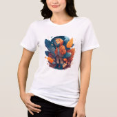 Whimsical Autumn Boy in Forest Fantasy Graphic Tri-Blend Shirt (Vorderseite)