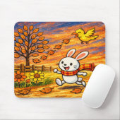 Whimsical Autumn Bunny Mousepad (Mit Mouse)