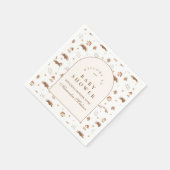 Whimsical Autumn Forest Baby Shower Serviette (Ecke)