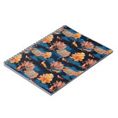 Whimsical Autumn Fox Night Forest Seamless Pattern Notizblock (Linke Seite)