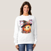 Whimsical Autumn Pumpkin Hexendesign Sweatshirt (Vorne ganz)