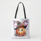 Whimsical Autumn Pumpkin Hexendesign Tasche (Vorderseite)