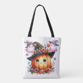 Whimsical Autumn Pumpkin Hexendesign Tasche (Rückseite)