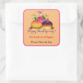 Whimsical Autumn Splendor Quadratischer Aufkleber (Tasche)