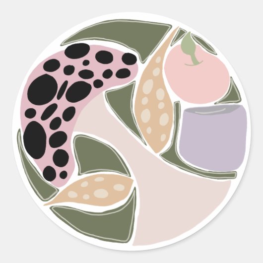 Whimsical Autumn Vibes – Cozy Fall Sticker Design (Vorderseite)