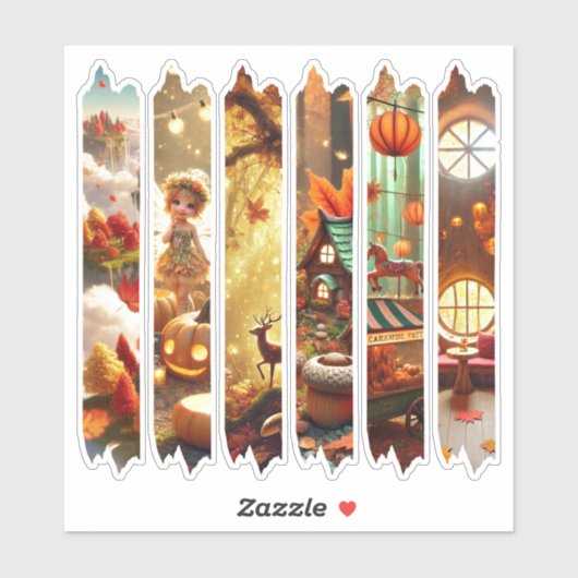 Whimsical Autumnal Fantasy Washi Tape Scrapbook Aufkleber (Blatt)