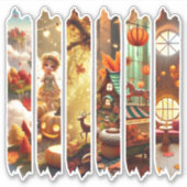 Whimsical Autumnal Fantasy Washi Tape Scrapbook Aufkleber (Vorderseite)