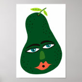 Whimsical Avocado Art Poster (Vorne)