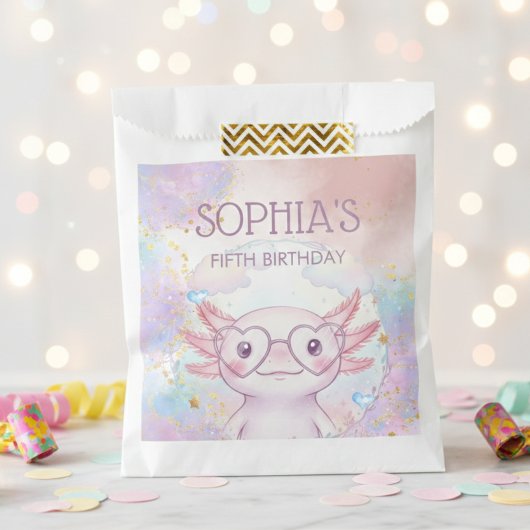 Whimsical Axolotl Kindergeburtstag Geschenktütchen