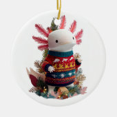 Whimsical Axolotl Lovers Keramik Ornament (Vorne)