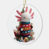 Whimsical Axolotl Lovers Keramik Ornament (Links)