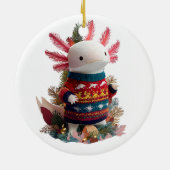 Whimsical Axolotl Lovers Keramik Ornament (Hinten)