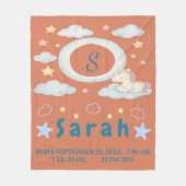 Whimsical Baby Blanket mit Sternen und Wolken Fleecedecke (Vorderseite)