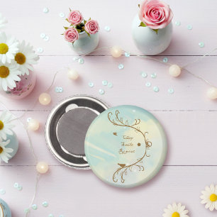 Whimsical Baby Blue Chirp, Lächeln, wiederholen Magnet