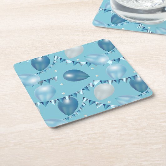Whimsical Baby Blue Party Untersetzer (angewinkelt)