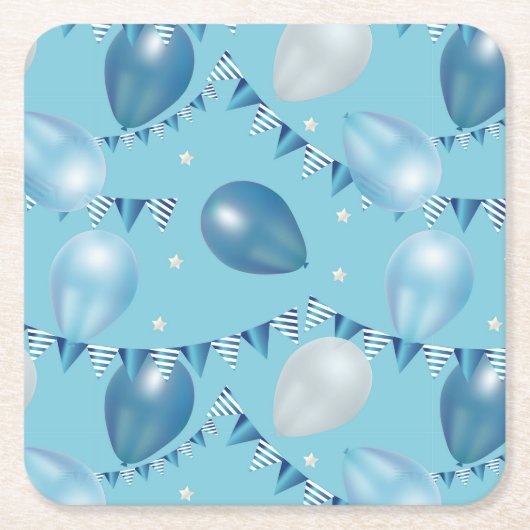 Whimsical Baby Blue Party Untersetzer (Vorderseite)